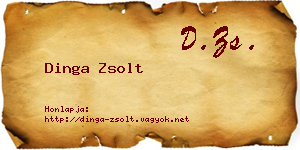 Dinga Zsolt névjegykártya